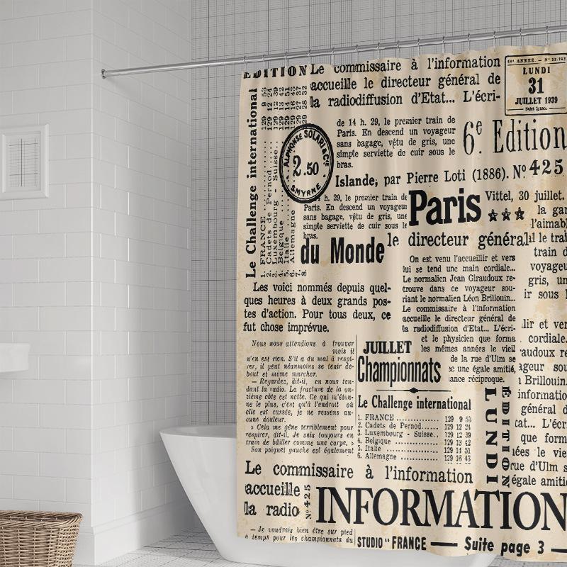 

JINRUN утолщенная водонепроницаемая занавеска для ванной комнаты, устойчивая к плесени, занавеска для душа, занавеска для душевой перегородки, занавеска для душа, занавеска для ванной комнаты, бесплатная перфорация 180*200CM