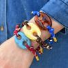 Bracciale Naso di Maiale Stile Occidentale Retrò Braccialetto con Ciondolo in Resina Fatto a Mano Braccialetto Leggero Regolabile da Donna Accessori Gioielli
