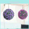 Artificial Green Plant Hanging Flower Ball With Plastic Material For Home Decor And Event Use