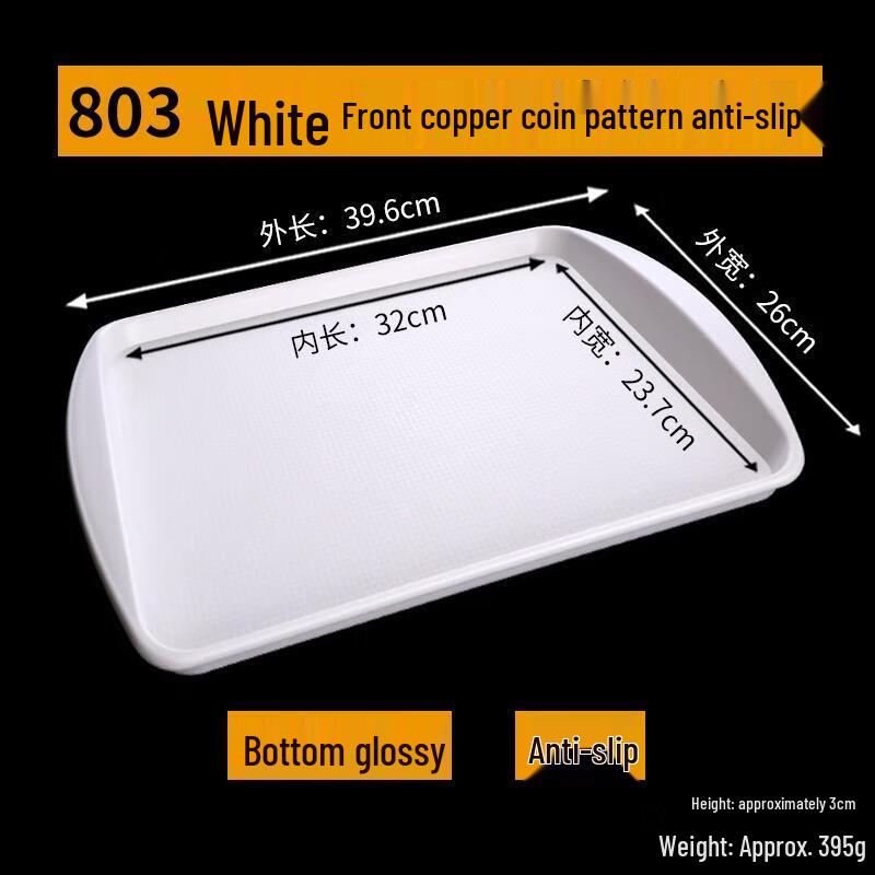HANDUNYOU Commercial Anti-slip Plastic Serving Trays