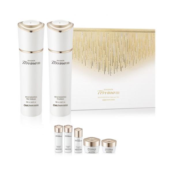 Isaknox Ter'vina Advanced Regenerating 2pcs Set (Skin Softener 150ml + 25ml + Emulsion 150ml + 25ml + Serum 10ml + Eye Cream 6ml + Cream 10ml)