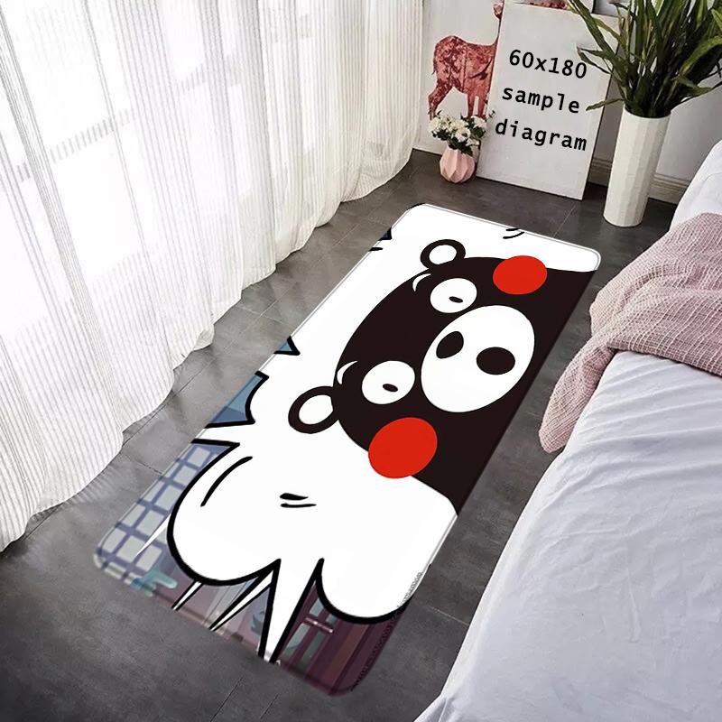 Interior Floor Mat Doormat Kawaii Kumamons Non-slip Foot Rug for Entryway Kitchen Carpet Bedroom Bedside Mats Home Decoration