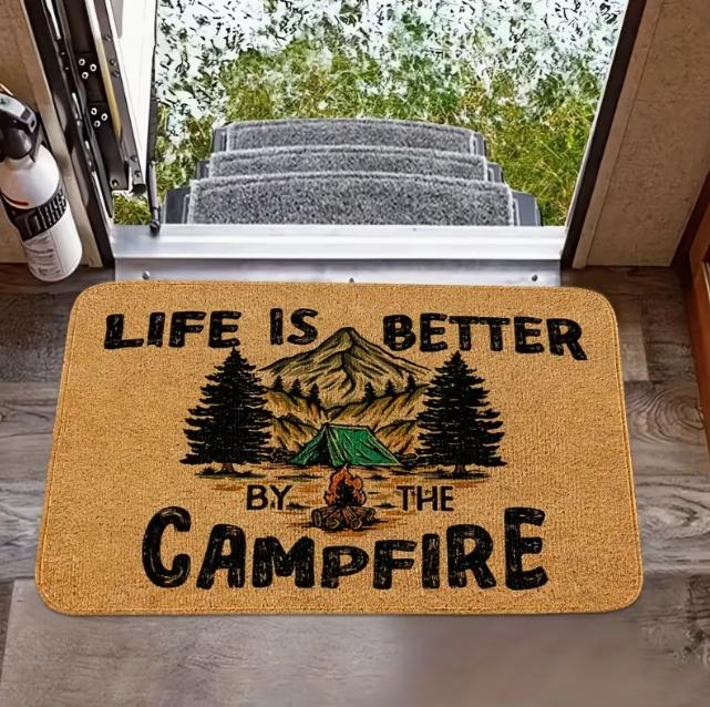 

Welcome Campers To Our Non Slip Indoor and Outdoor Decorative Carpet Mats Suitable for Camping and Enthusiasts Rugs 40cm x 60cm
