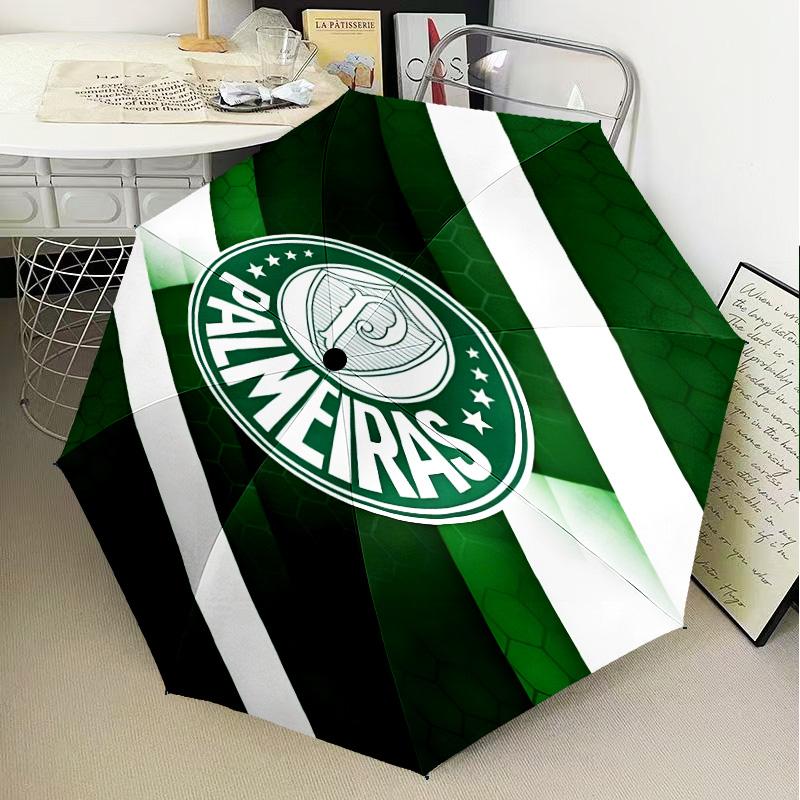 1PC Sociedade Esportiva Palmeira Printed Umbrella Folding umbrella, automatic umbrella 8-Frame for Travel, camping Fan gifts Christmas Gifts