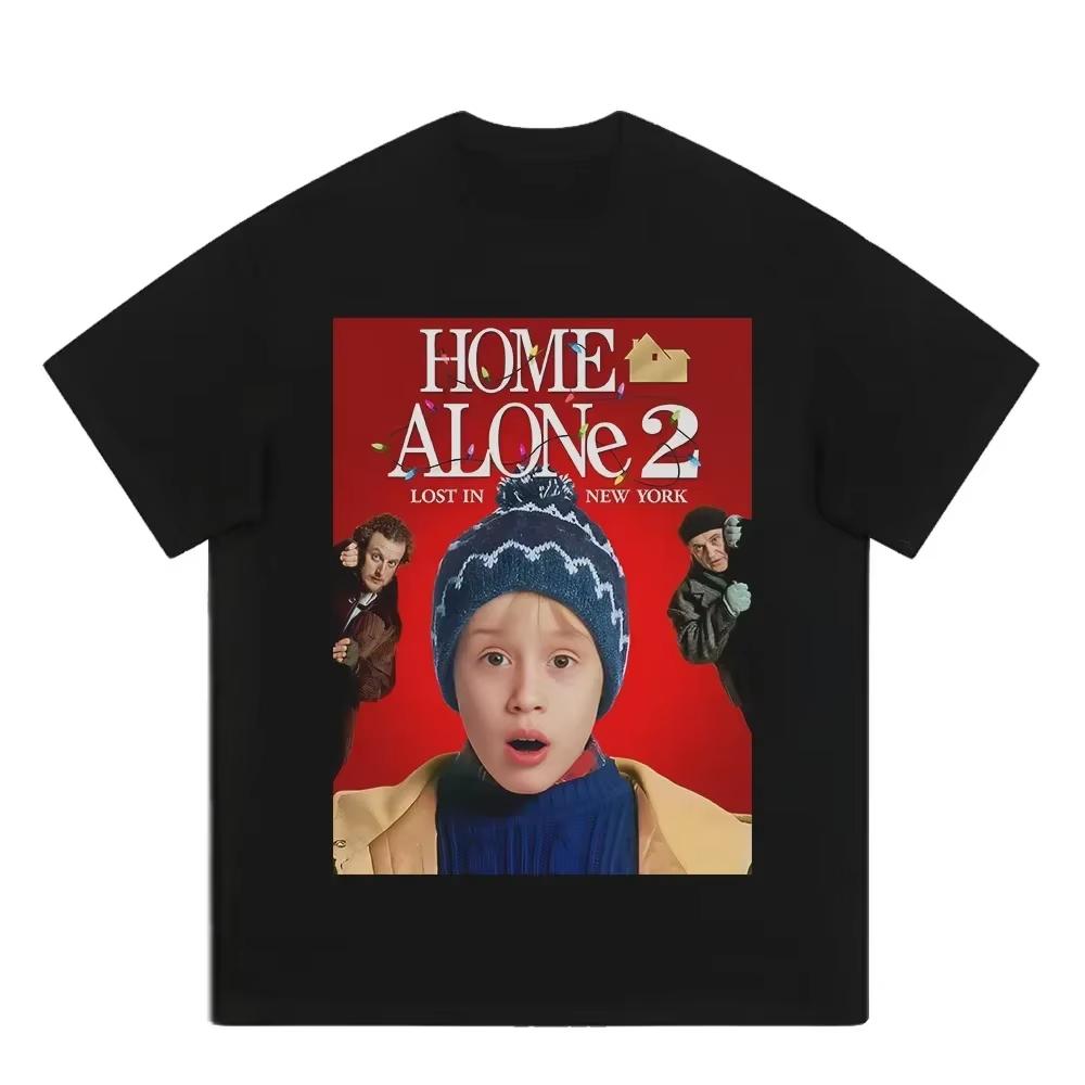 

Christmas Movie Home Alone Woman Graphic T-shirt Kevin Summer Tshirt High Quality Cotton Loose Tees Tops Vintage Men T Shirt S разноцветный