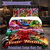 Personalized 3Pcs Bedding SetMiraculous Ladybug Custom Text Duvet Cover Pillowcase Set Bedroom Gift