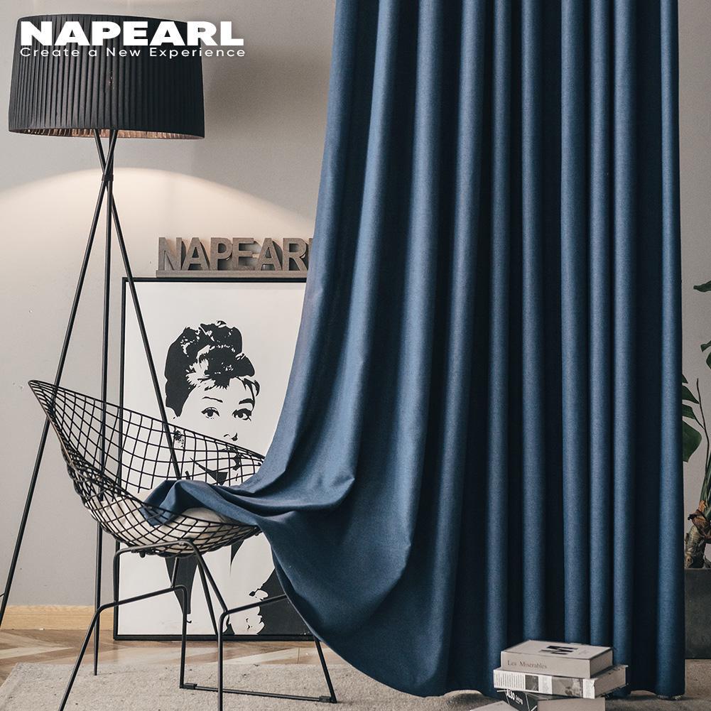 1 Stück NAPEARL Präzisions-Verdunkelungsvorhang 70% Verdunkelung Unifarbener Fensterbehang für Wohnzimmer Schlafzimmer Heimdekoration