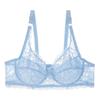 NEW Plus Size 36-44 Lace Bras Women Thin Lining Sponge-free Push Up Bra Summer Breathable Underwire Bow Comfortable Underwear