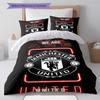 Set Lenzuola Trapunta Manchester United Copripiumino Federa Decorazione Casa Regalo di Compleanno (1 * copripiumino + 2 * federa, senza nucleo)