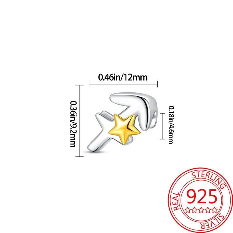 Copper 12 Constellations Collection Luminous Charm Bead Charms Star Shape Bead Compatible With Authentic Bracelets Do It Yourself Fine Jewellery Festi