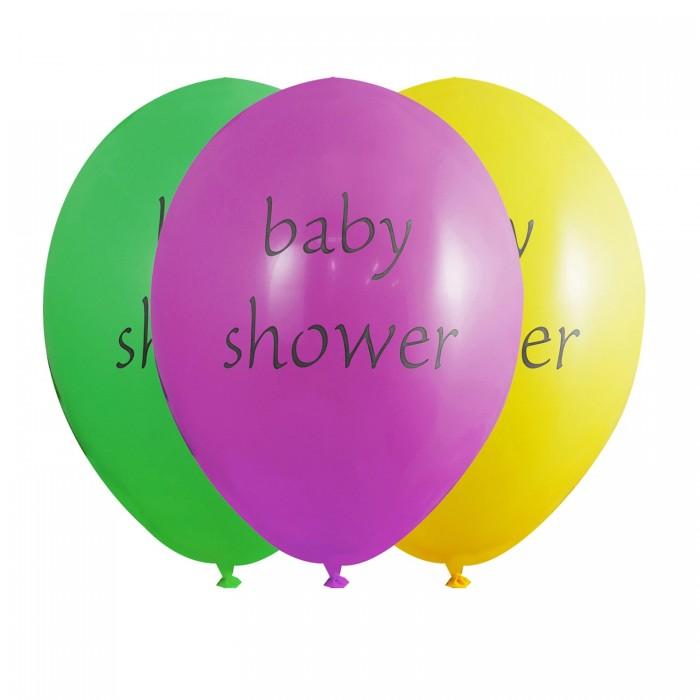 Creative Party Latex Printed Baby Shower Balloons (Pack of 6)