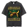 2026 New This Tshirt Presents a Japanese Style and Has a Vintage Washing Effect Making It Suitable for Men To Wear