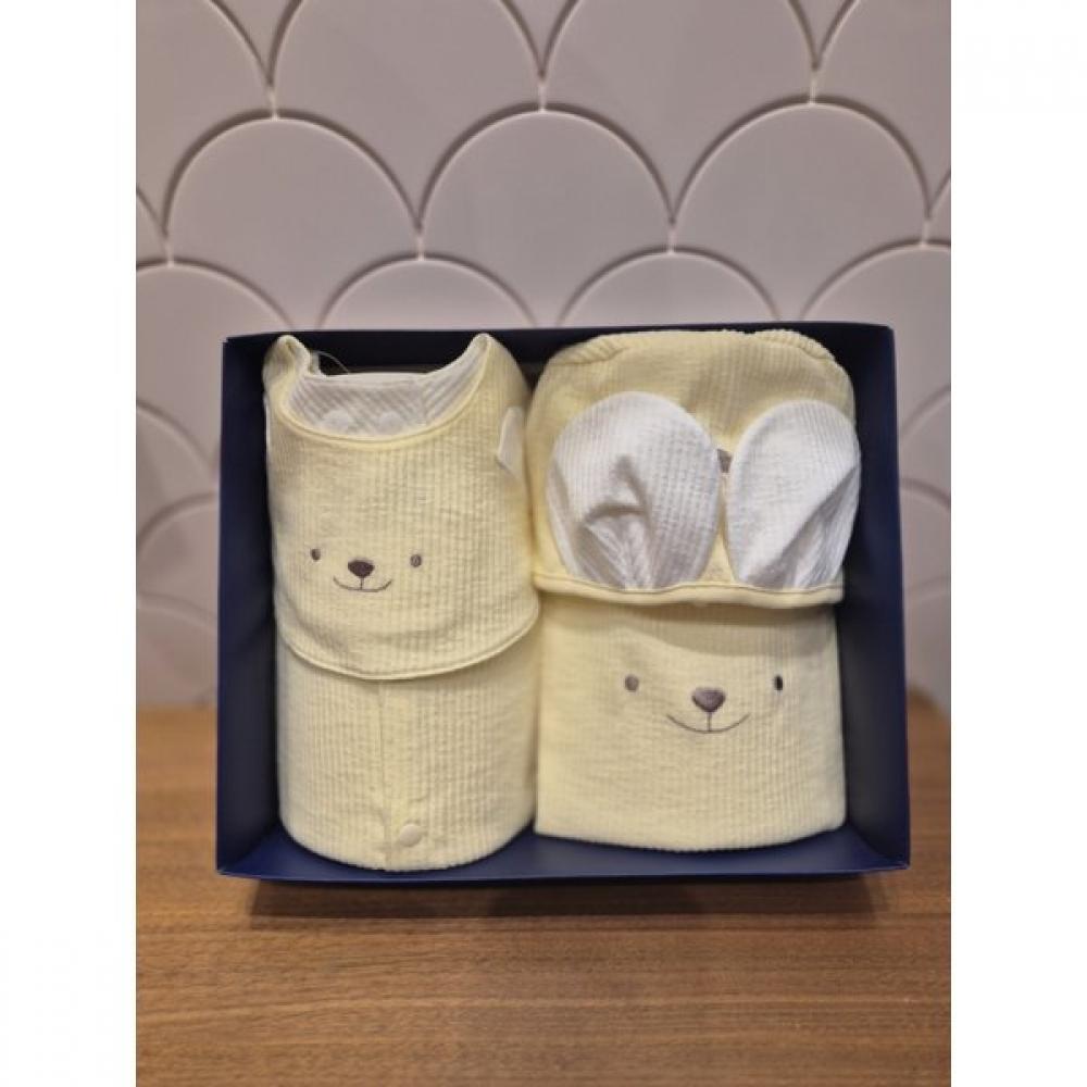 

Chocola Yellow Slim Bib Sleeping Vest 2 Pcs Set tnomxs10u2Seta yellow/100