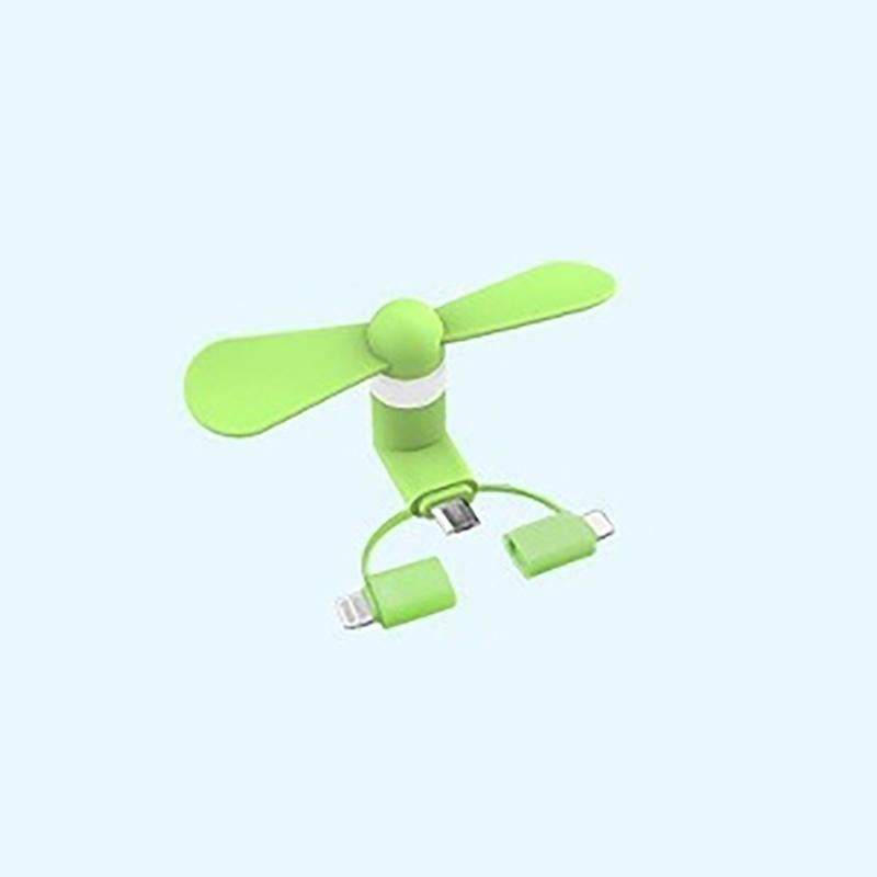 Mini Phone Cooling Fan Plug & Play Universal 3 Ports Small Fan for Summer Outdoor Walk Shopping Daily Use