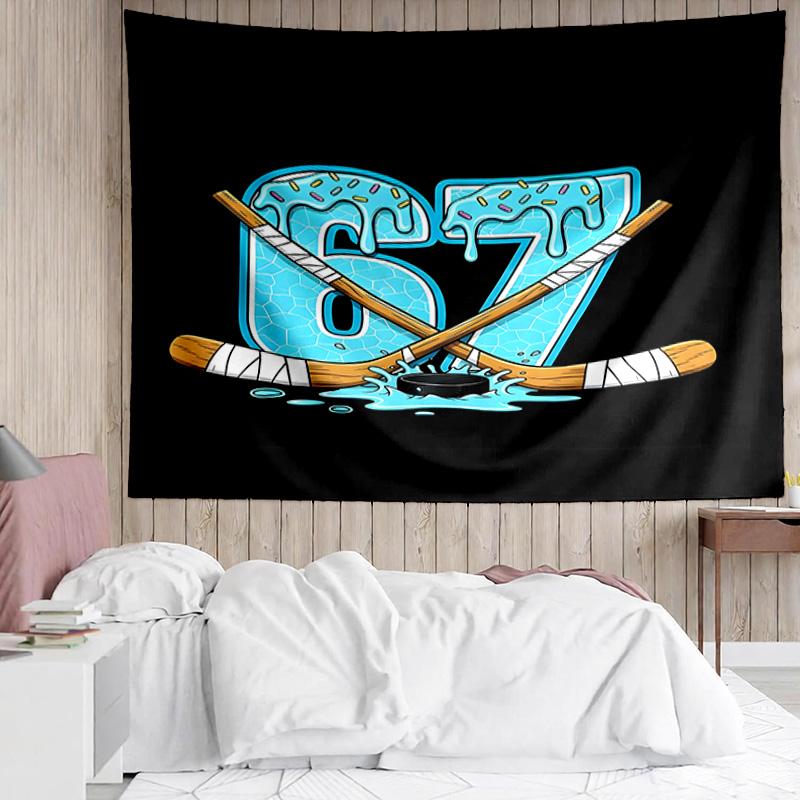 Summer Ice Cream Number 67 Tapestry Accessories Playroom Tapestry, for Bedroom,Livingroom, dormitory Room Wall Decor Fan Birthday Gifts