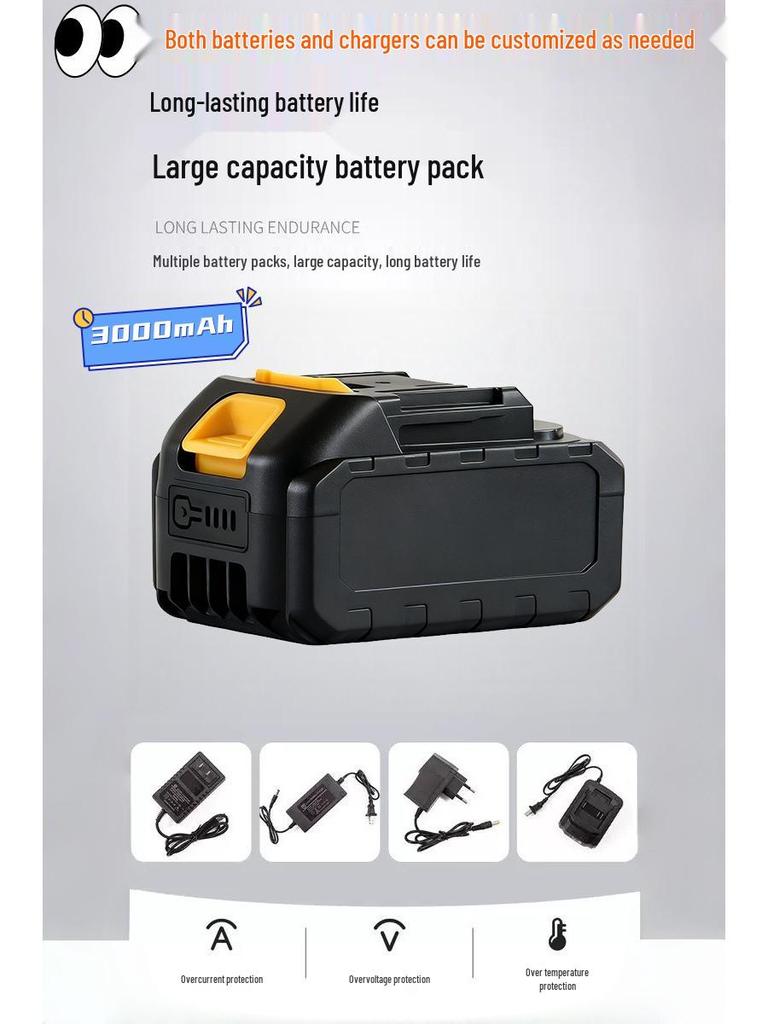 Brushless Lithium Battery Impact Wrench, 1000N.m High Torque, Cordless, Industrial Grade for Auto Repair