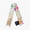 Gucci Flower Gg Print Skinny Twill Silk Scarf 874776 3g001 9965