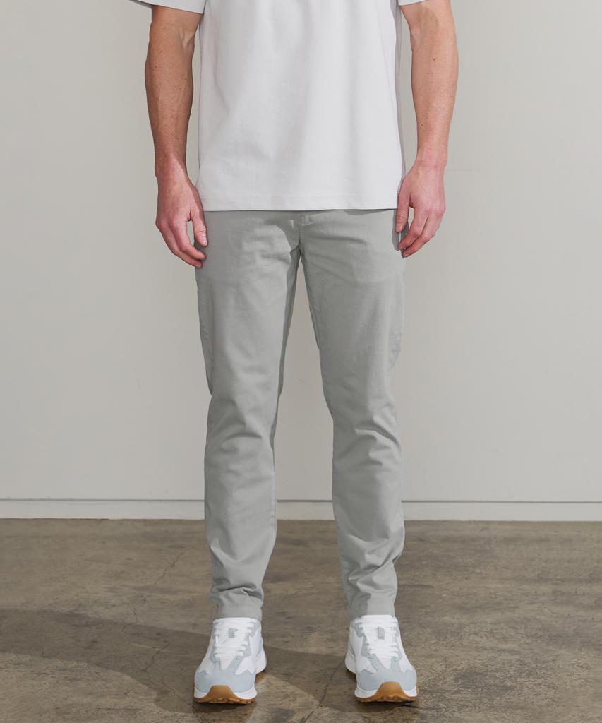 PANICALE Gray Basic Cotton Chino Pants