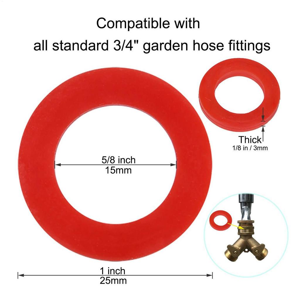 

Hose Gasket Washers 50 Pieces Garden Hose Washer Silicone Washer Seals Leak-Proof Repair Tools for Sprinkler Faucets Sink Shower