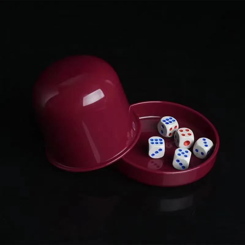 Colorful Dice and Cup Set for Street Food Stalls - Perfect for Nightclub and Barbecue Games