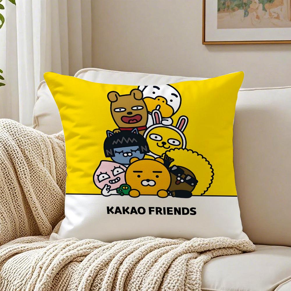 KKakao Friends Cushion Cover Pillowcase Antidustmite living Room Sofa Decor Cushion Room