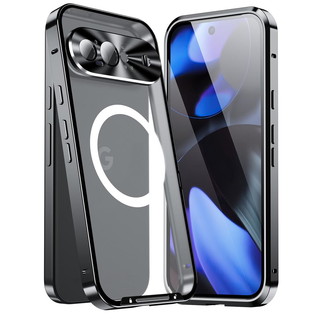 For Google Pixel 9 Case Compatible with MagSafe Metal Frame Matte Phone Cover