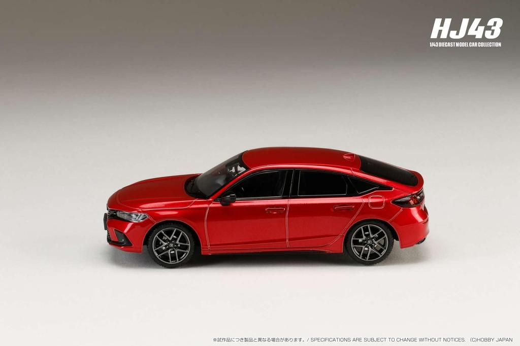 HJ43 Scale Honda Civic Premium Crystal Red Metallic 1/43 (FL4) eHEV (Finished Product)