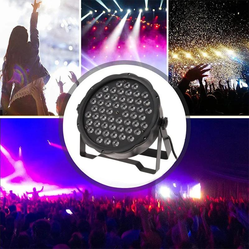 LED 54x3W RGB Stage Light Party Disco Bar Nightclub Projector Lamp Voice Control Flash DJ Strobe Lightings For Wedding Birthday