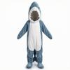 Pijama Macacão Tubarão Desenho Animado Peça Única Vestível Manta Xadrez Cosplay Festa de Halloween Inverno Quente Roupa de Casa Unissex