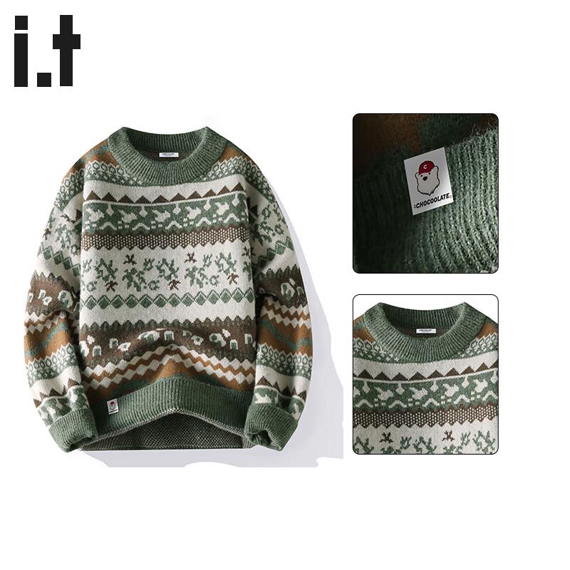 

CHOCOOLATEit Men s Fair Isle Jacquard Pullover Sweater 3XL