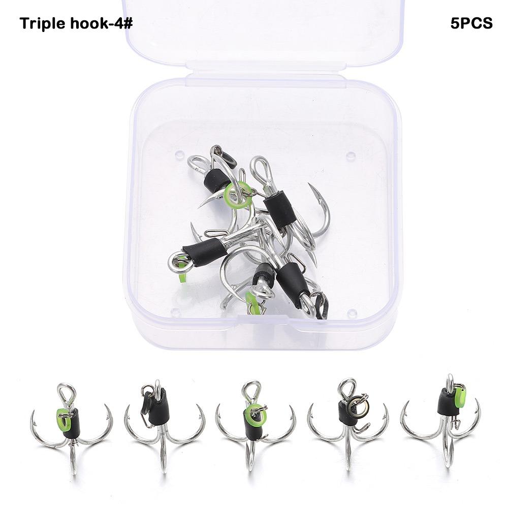 5pcs Double hook/triple hook Live Shrimp Bait Hooks Pickerel Wide Gap High-carbon Steel Fishhook Wacky Weedless Worm Soft Worm