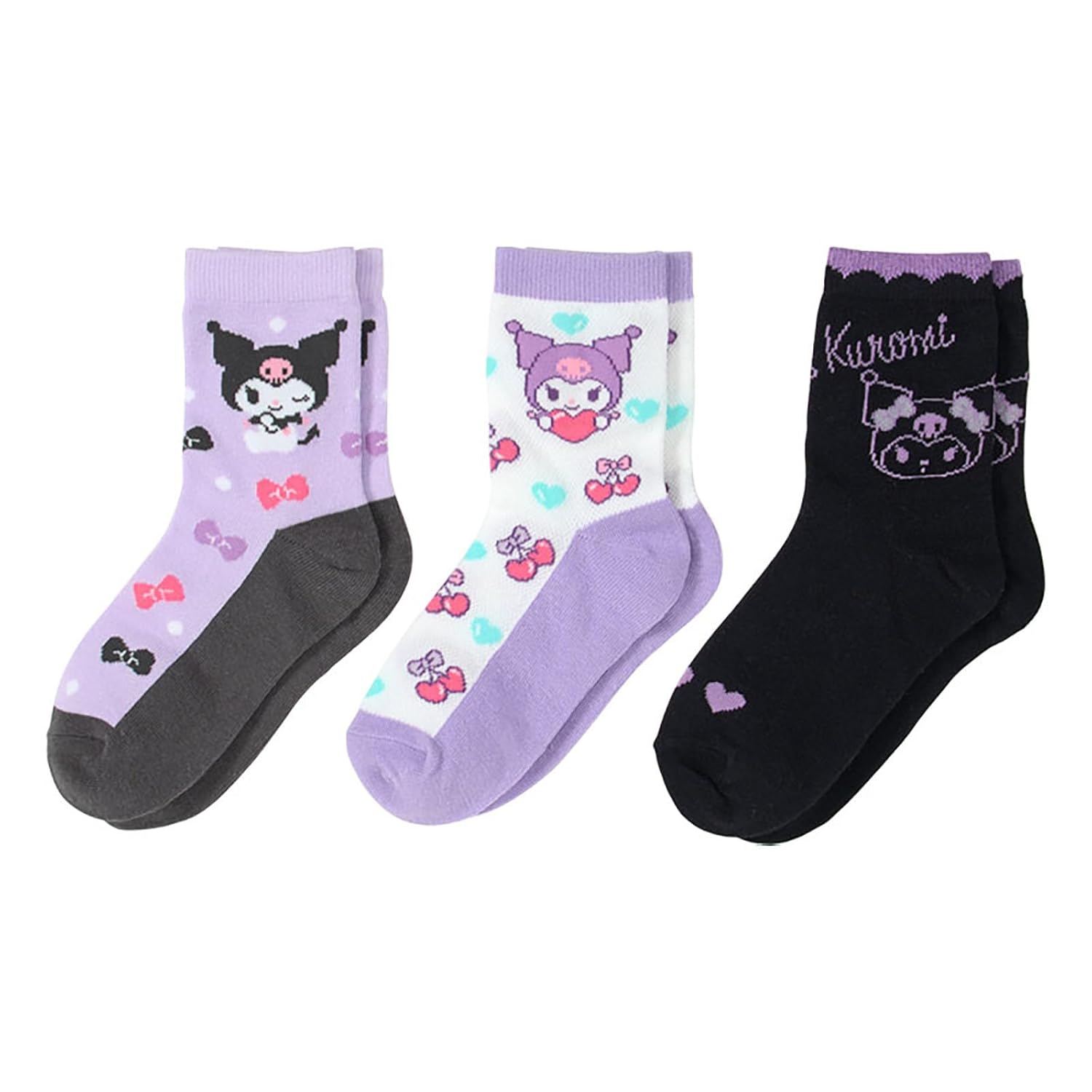 Sanrio Kids Socks 3-Pair Set Kuromi 16-18cm 689254