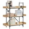 VidaXL 3-Tier Bookcase Sonoma Oak 100x33x108.5 Cm 837688
