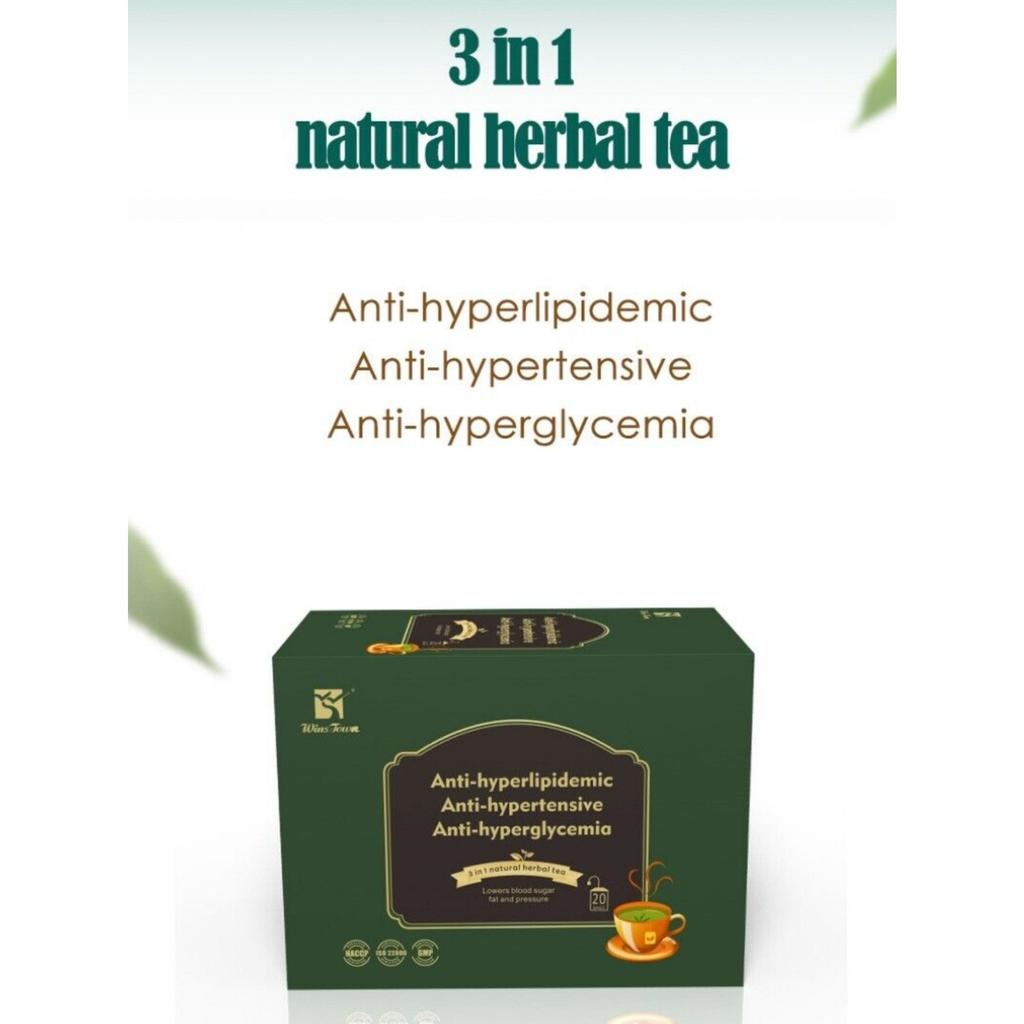 3 in 1 Natural Herbal Tea Anti-hyperlipidemic hypertensive hyperglycemia