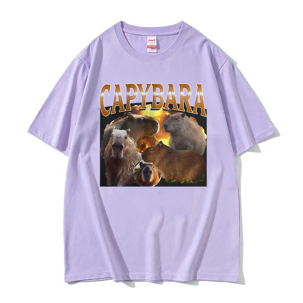 

Wildlife Capybara Funny Meme Merch TShirt Unisex Women Cartoon Fashion High Street Oversized Comfort T Shirts High Quality T Shir 4XL