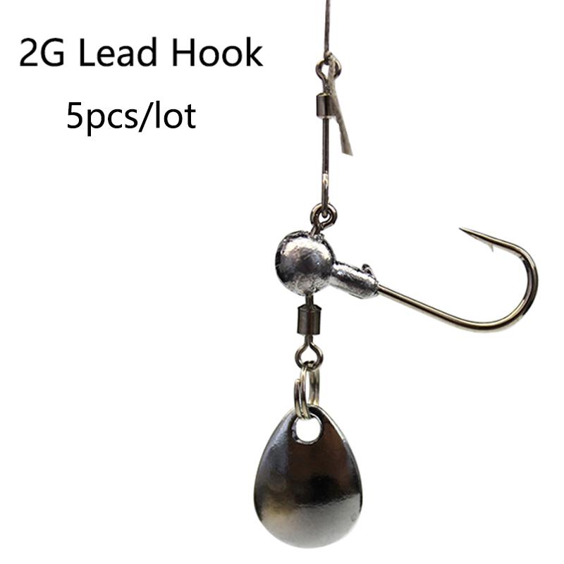 

5 шт. Свинцовая джиг-головка Крючок 2 г/4 г Джиг-приманка Рыболовный крючок для мягкой приманки с блесной-спиннером Рыболовные снасти и аксессуары Pesca 2g
