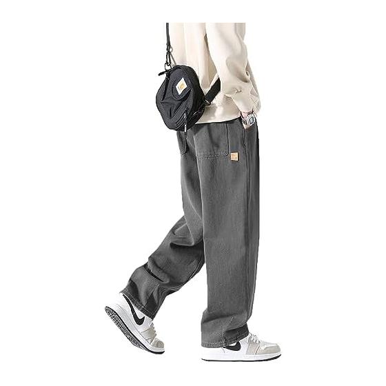 [Olekei] Sarouel Pants, Men s Trousers, Wide Pants, Men s Trousers, Quarter Length, Plain, Adjustable Straps, Popular, Comfortable, Loose,