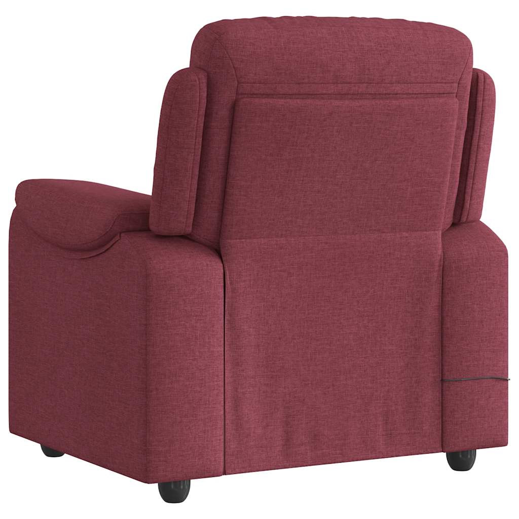 Massage Chair Burgundy Fabric