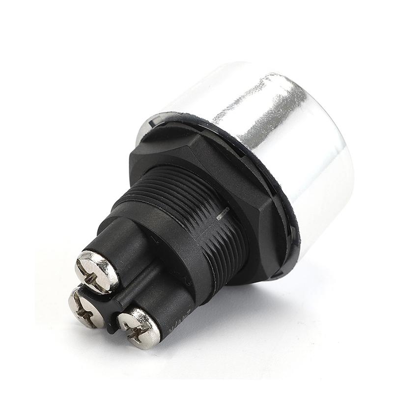 1Pc 12V 50A 3 Pin Spst Momentary Keyless Push Button Starter Switches On Off For Cars Marine Rv Car Engine Start Ignition Switch