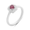 Silver Ring with a Natural Ruby 0.533ct, Item Weight 2.2 G (2187851)