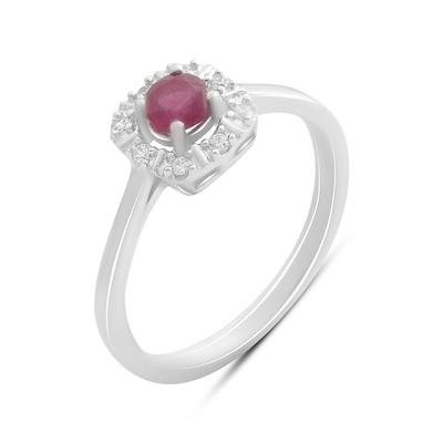 Silver Ring with a Natural Ruby 0.533ct, Item Weight 2.2 G (2187851)