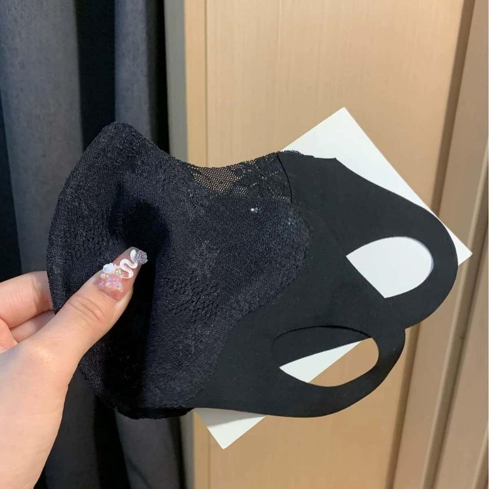Ice Silk Breathable UV Protection Face Mask Washable Outdoor Sun Shield for Men Women чёрный