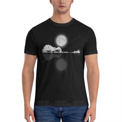 Nature Guitar Night Classic T-Shirt Short Sleeve Tee Men Boys T Shirts Boys Animal Print Shirt T Shirt Men