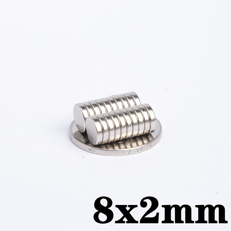Magneti Grado 8x2mm – Magneti Cilindrici Robusti per Uso Domestico, Ufficio e Industriale