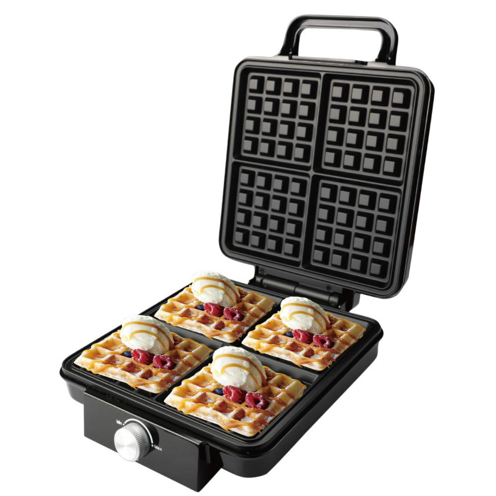 Home Breakfast Machine Waffle Maker Automatic Four Slices Double-sided Heating Electric Cake Pan Light Food Machine