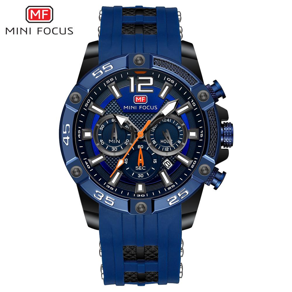 MINI FOCUS 0349G Multifunctional Waterproof Quartz Sport Watch for Men