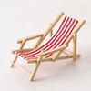 Wooden 1/12 Dollhouse Chair Multicolors Summer Vacation Beach Chair  For OB11 Doll