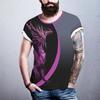 3D Style Dragon Print Graphic Men's T-shirt Summer Casual Breathable Short-sleeve Tees Trend Streetwear Unisex Tshirt