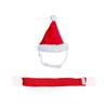 Funny Santa Hat Pet Headwear Photo Props with Scarf for Cats and Dogs for Holiday Photoshoots and Parties
