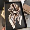 New Leopard Print Shawl Square Scarf For Women Soft Satin Wraps Neckerchief Female Hair Bands Ribbon Headband Bandana